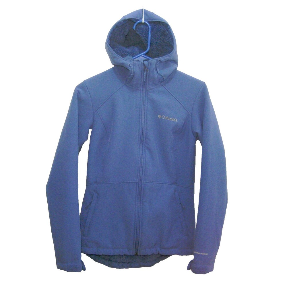 COLUMBIA Women's (Size Small) Blue Full Zip Hooded Warm Winter Jacket Coat